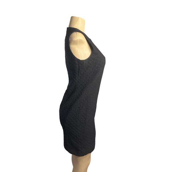 Women 4 Theory Shift 2 Wendt Black Dress Textured Sleeveless Cotton Mini - Picture 5 of 7
